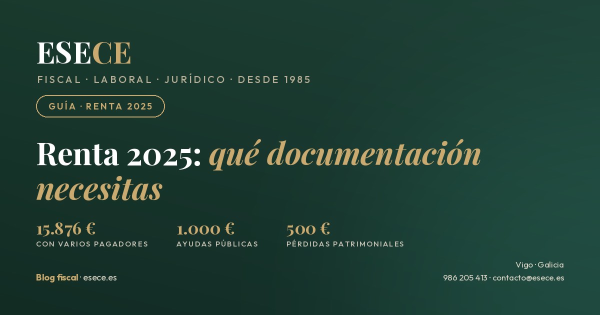 Renta 2025, qué documentación necesitas: límite de 15.876 euros con varios pagadores, 1.000 euros en ayudas públicas y 500 euros en pérdidas patrimoniales.